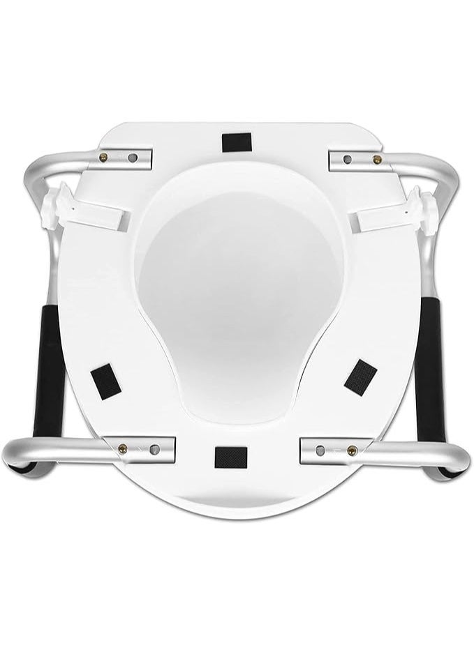 High toilet seat with side handles and non-slip base - universal toilet accessory - Image 5
