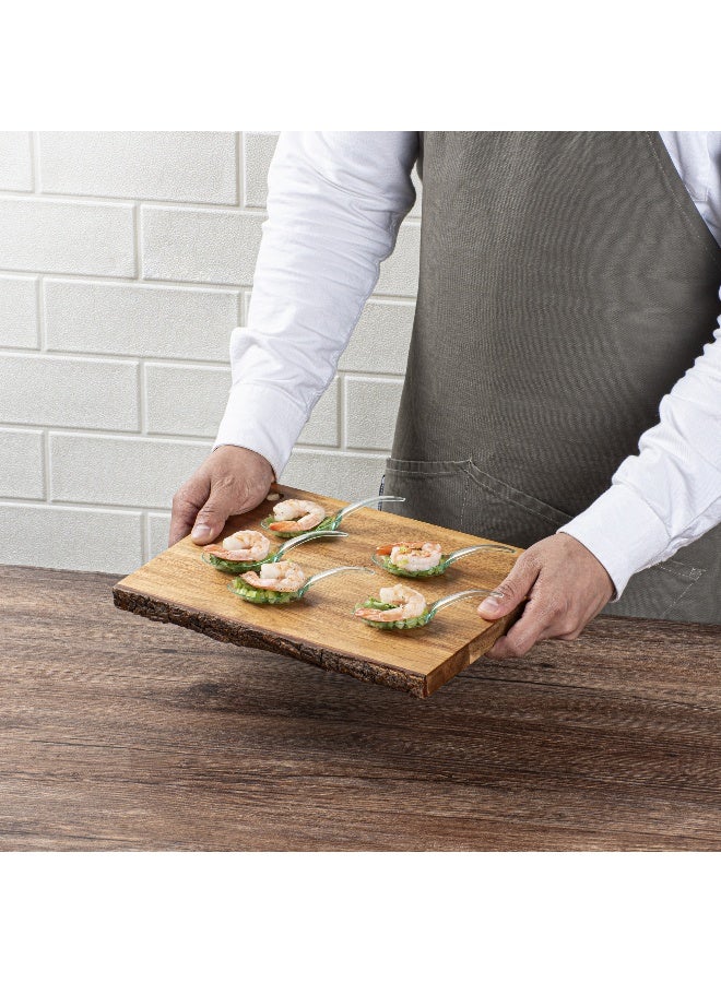 Restaurantware 5 Inch Appetizer Spoons, 100 Wave Hors D'oeuvre Spoons - Disposable, Serve Samples, Starters, Snacks, Or Desserts, Seagreen Plastic Amuse-Bouche Spoons, For Weddings Or Catering - Image 5