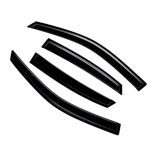 Lightronic لايتترونيك WV94758 واقي نافذة خارجي مثبت على الجانب، درع مطر، دخاني داكن، مجموعة 4 قطع، يناسب 2016-2020 كيا سورينتو - Image 3