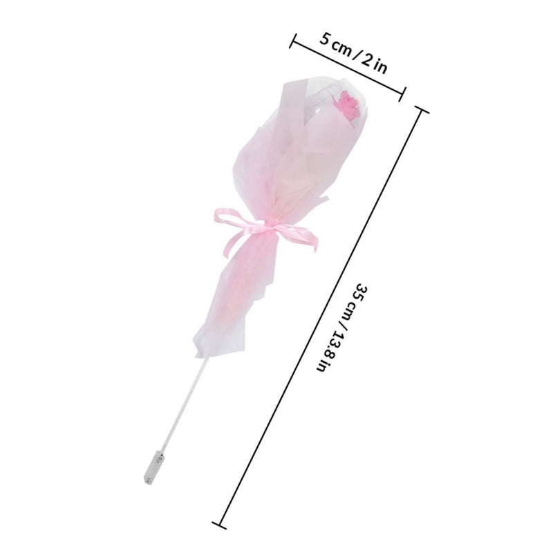 LED Rose Balloon Bouquet Pink Blue 2pcs Wedding Anniversary Party Decoration - Image 3
