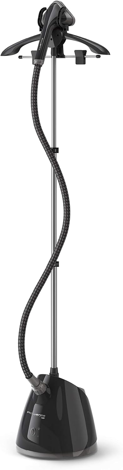 Rowenta Rowenta Steamer for Clothes Pro Style Full Size Steamer with 45 second heatup  Removable 50 oz Water Tank 1500 Watts Included Clips to Hang Clothes Ironing Black Clothes Steamer IS2461  - Image 1