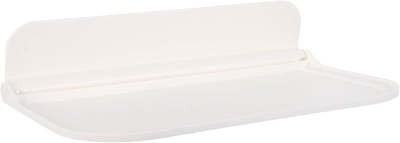 Foldable Wall Hanging Storage Shelf Large White Bathroom Rack Simple Organizer Board HIPS Material Sundries Container Space Saver - Image 1