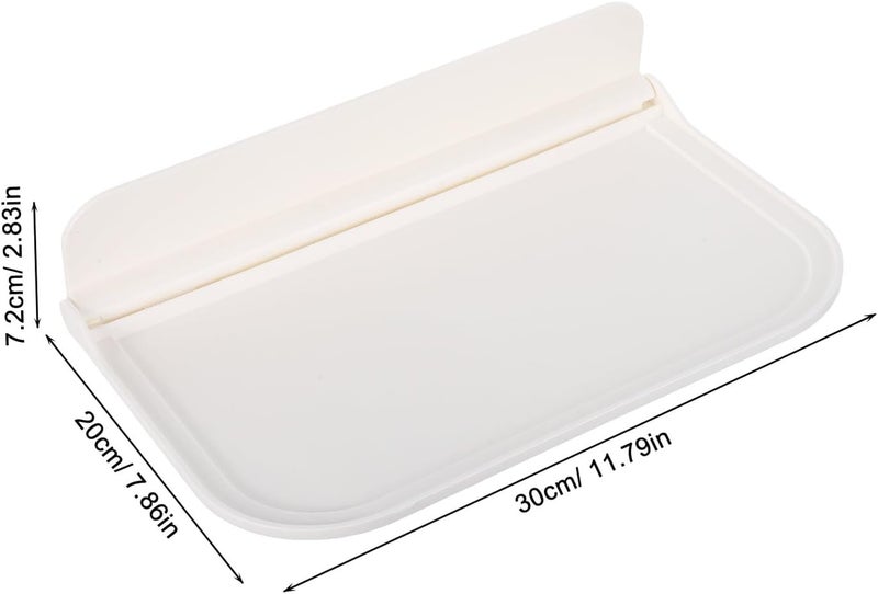 Foldable Wall Hanging Storage Shelf Large White Bathroom Rack Simple Organizer Board HIPS Material Sundries Container Space Saver - Image 3