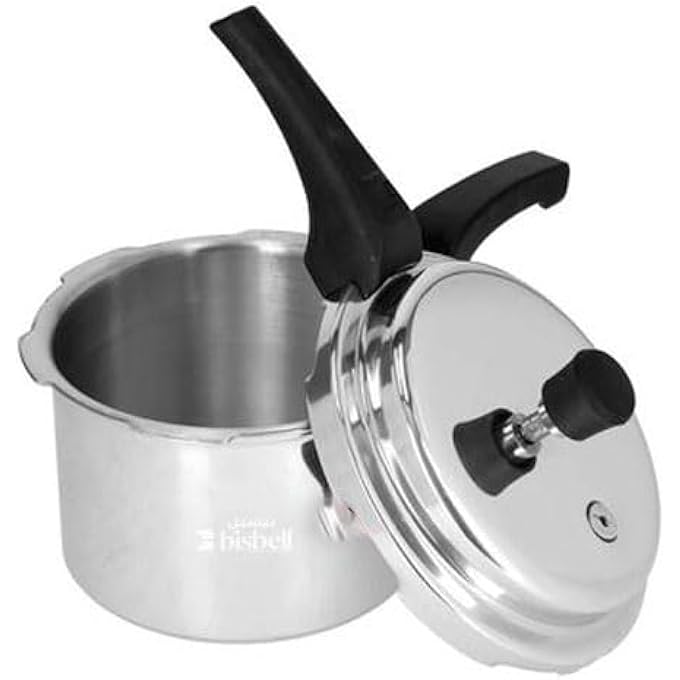 Bisbell Aluminium Pressure Cooker 3 Litres HeavyDuty Base Induction Compatible SilverBb1695 - Image 5
