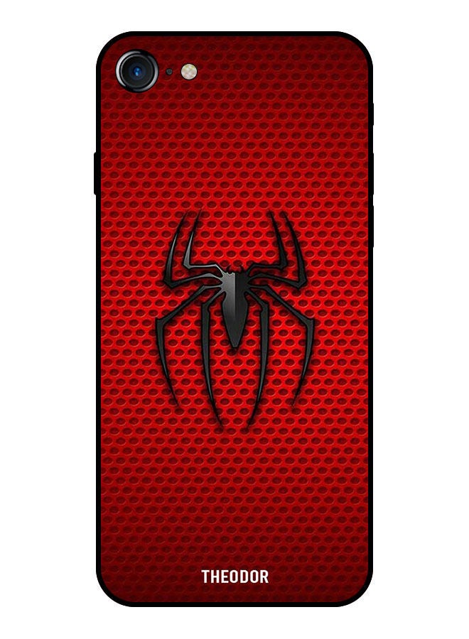 Theodor Protective Case Cover For Apple Iphone SE 2022 Red Spiderman Logo - Image 1