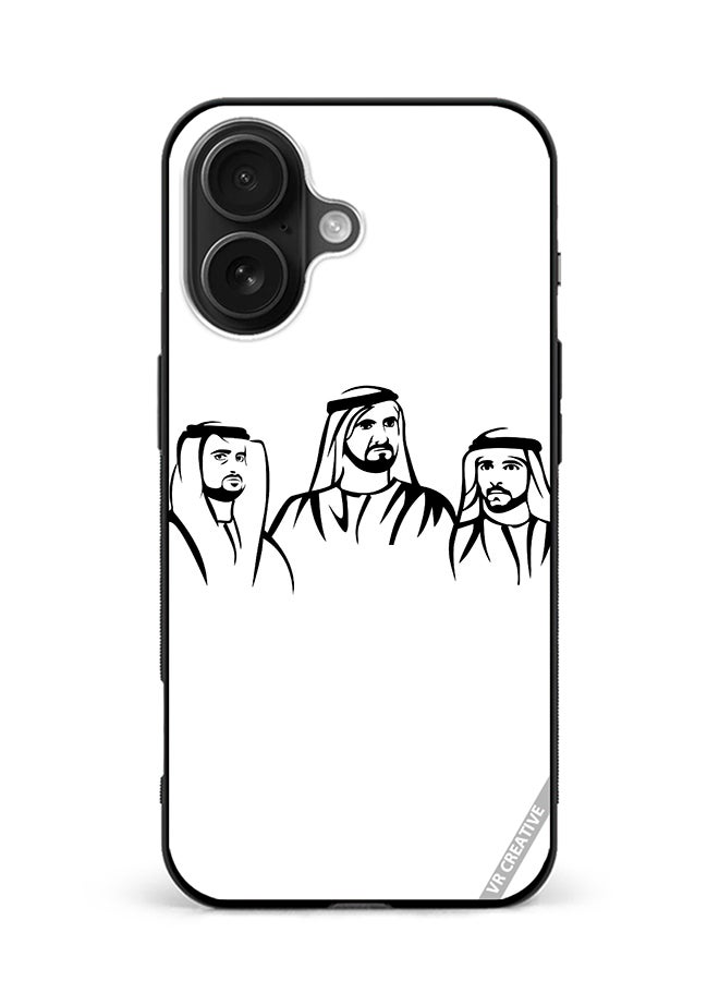 Protective Case Cover For Apple iPhone 16 Sheikh Mohammed Bin Rashid Al Maktoum Design Multicolour