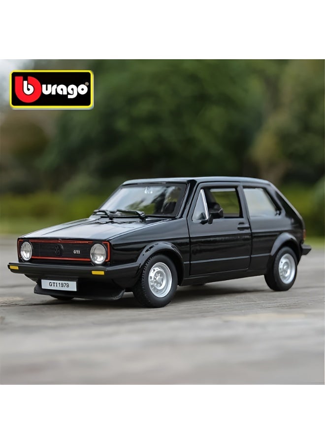 Bburago 1:24 Scale Bburago Die-Cast Volkswagen Golf Mk1 GTI 1979 Model Car | Classic Alloy Sports Car Replica | Push-Action Collectible Display Toy for Kids and Car Enthusiasts - Image 2