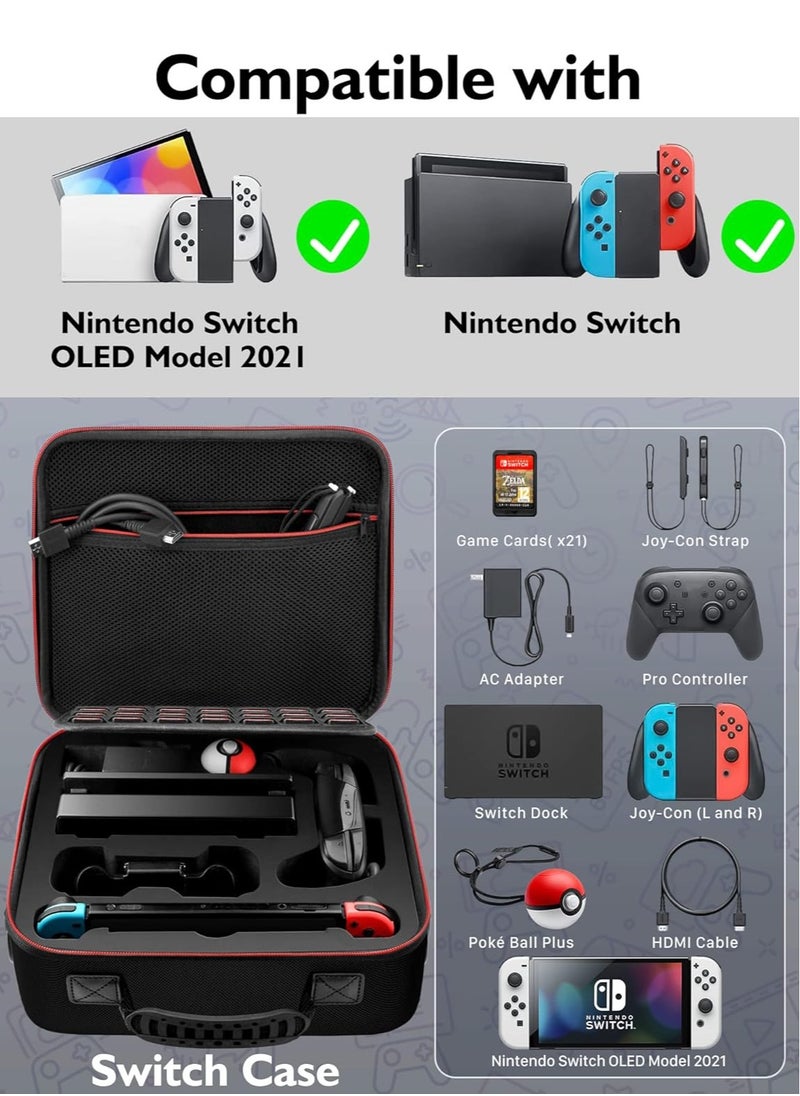 Necomi Large Nintendo Switch Portable Storage Case, Portable Case, Storage Bag for Nintendo Switch, Switch OLED, Switch Console Console and All Accessories  - Image 2