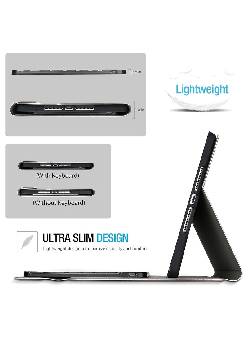 ELTRAZONE Keyboard Case Compatible with iPad 10.2 9th Generation 2021/ 8th Gen 2020/ 7th Gen 2019, Wireless Magnetically Detachable Keyboard and Stand Folio Case, Auto Sleep/Wake - Image 4