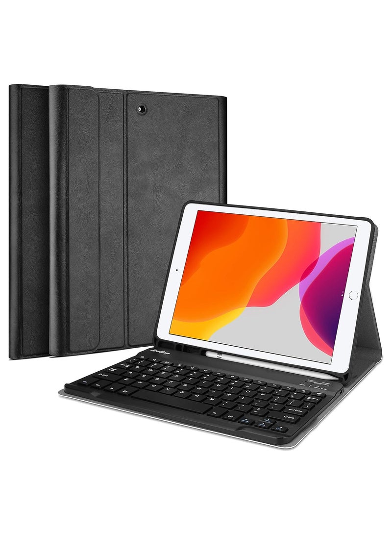 ELTRAZONE Keyboard Case Compatible with iPad 10.2 9th Generation 2021/ 8th Gen 2020/ 7th Gen 2019, Wireless Magnetically Detachable Keyboard and Stand Folio Case, Auto Sleep/Wake - Image 1
