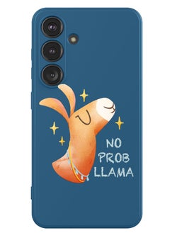 Theodor Protective Slim Fit Case Liquid Silicone Cover with Full Body Protection Anti-Scratch Shockproof Case For Samsung Galaxy S24 (Blue) - No prob llama  - Image 1