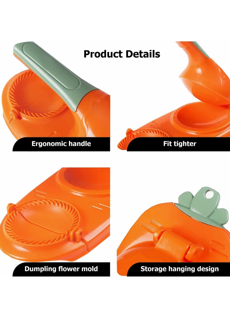 LIMITLESS Efficient Dumpling Maker Manual Dough Presser Dumpling Wrapper Mold Dough Pressing Tool Kitchen Pastry Jiaozi Baking tool (Green)  - Image 3