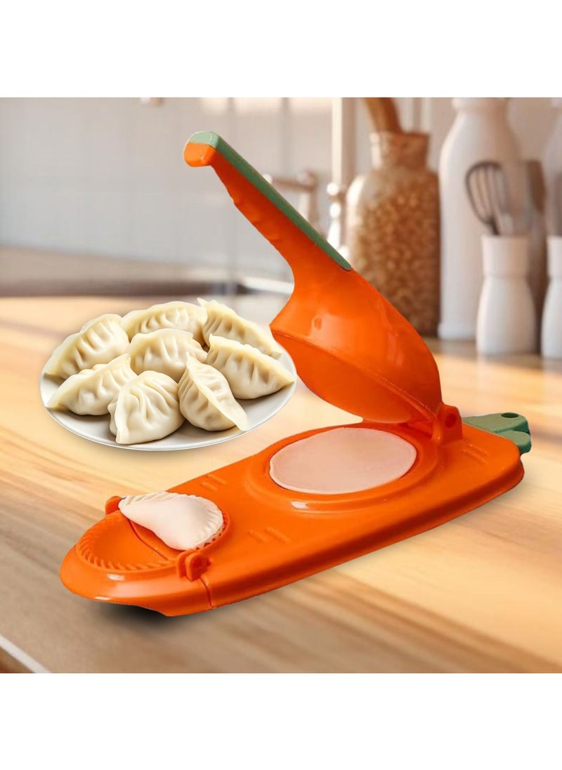 LIMITLESS Efficient Dumpling Maker Manual Dough Presser Dumpling Wrapper Mold Dough Pressing Tool Kitchen Pastry Jiaozi Baking tool (Green)  - Image 5