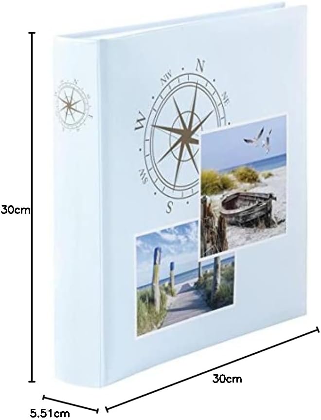 Hama Photo Album with Baltic Sea Motif (Jumbo Photo Book 30 x 30 cm, Photo Album with 100 White Pages, Album for DIY and Gluing, Picture Album for Holiday Photos) Blue - Image 5