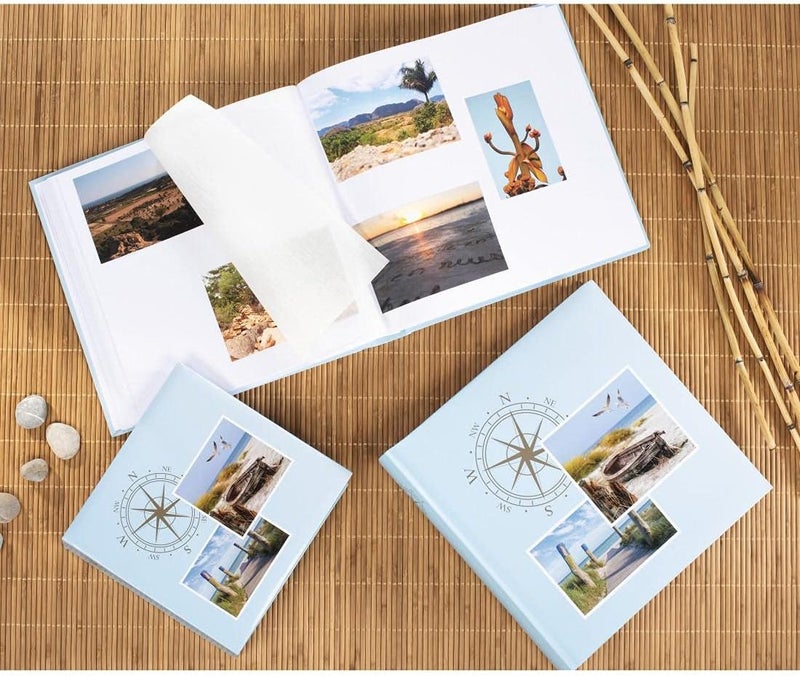 Hama Photo Album with Baltic Sea Motif (Jumbo Photo Book 30 x 30 cm, Photo Album with 100 White Pages, Album for DIY and Gluing, Picture Album for Holiday Photos) Blue - Image 2