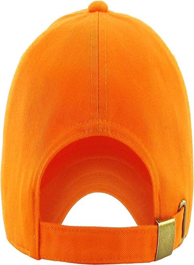 Missby Unisex Cotton Cap (CAP-013_Orange_Free Size) - Image 4