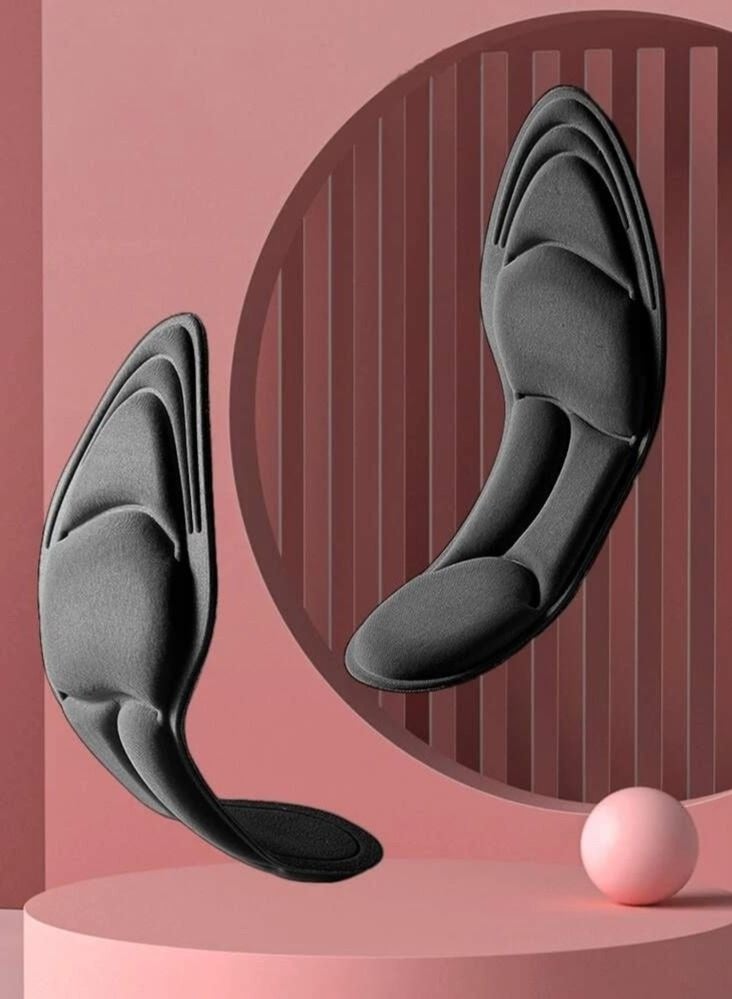 Internal Cushioning Protects Your Feet From Pain. Nano-Level Sweat Absorption And Shock Absorption. Deodorizing Insole. Comfortable And Breathable Massage Pad. Suitable For Office Workers. Long-Lasting Freshness. Black 39-40 [Can Be Cut] - Image 2