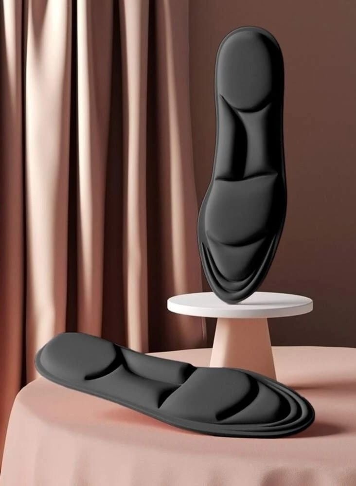 Internal Cushioning Protects Your Feet From Pain. Nano-Level Sweat Absorption And Shock Absorption. Deodorizing Insole. Comfortable And Breathable Massage Pad. Suitable For Office Workers. Long-Lasting Freshness. Black 39-40 [Can Be Cut] - Image 1