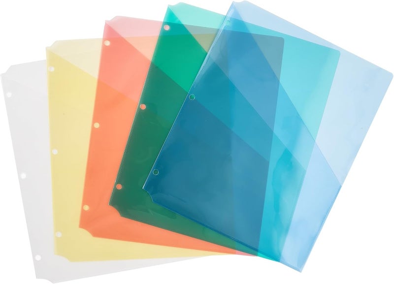 AVERY Binder Pockets for 3 Ring Binders, Assorted Colors, for 8.5" x 11" Documents, Acid-Free and Archival-Safe, 5 Folders per Pack, 60 Total (12 Packs of 75254) - Image 5