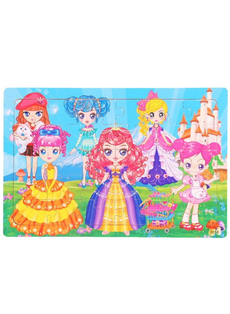 مجموعة أحجية الصور المقطوعة الخشبية المكونة من 6 قطع للأطفال من عمر 3-5 سنوات، 30 قطعة أحجية خشبية ملونة للأطفال الصغار الذين يتعلمون لعبة ألغاز الصور المقطوعة التعليمية، مناسبة للأولاد والبنات، ومن - Image 3