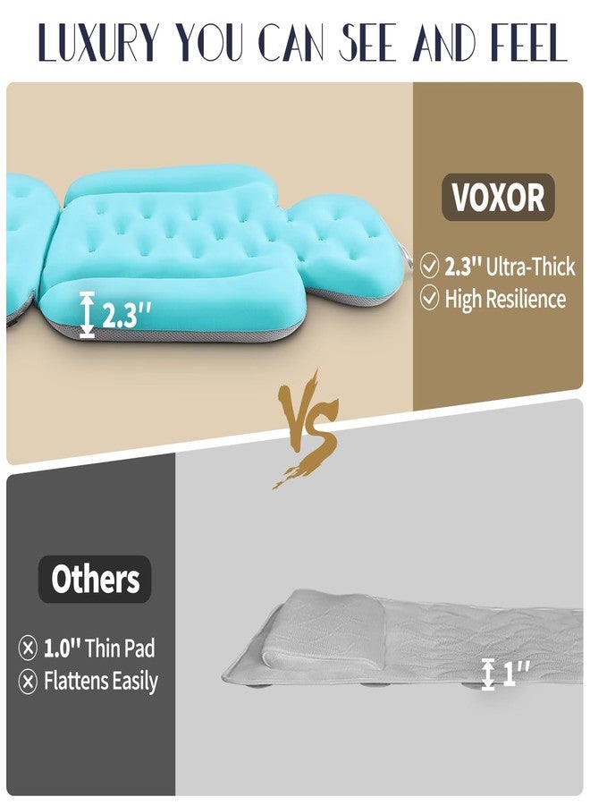 VOXOR Full Body Bath Pillow for Bathtub, Thick Bathtub Cushion, Luxury Tub Pillow for Bath for Headrest Neck and Back Support Ocean Blue 51" x 16" - Image 5