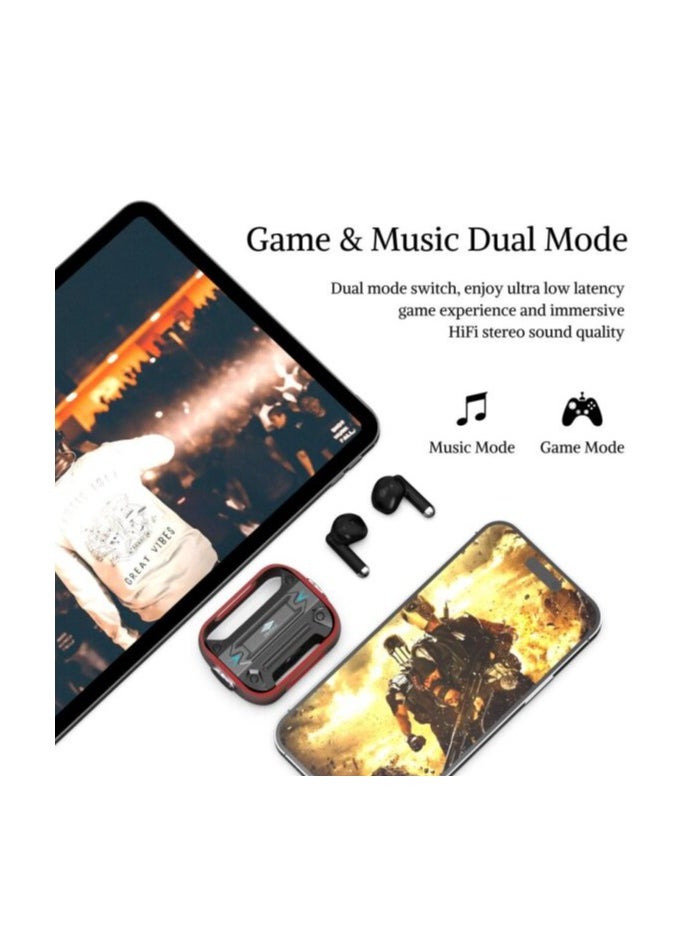 Mezone Twizt ENC True Wireless Gaming Earbuds with LED, Smart Touch Control & Hifi Stereo Sound Earphones Black  - Image 3