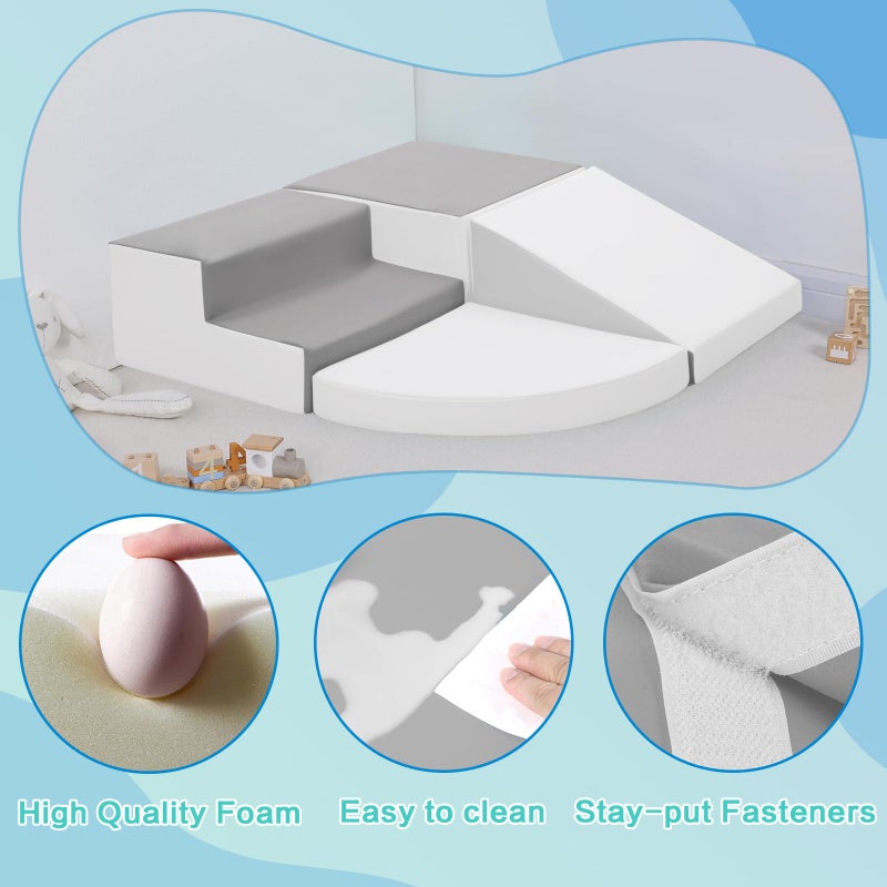 TODIBY Foam Blocks Climbing for Kids: Toddler Toys for Indoor and Outdoor Fun - Soft PU Leather Play Structure for Crawling and Sliding - Ideal for Playhouse and Play Gym Activities - Image 3