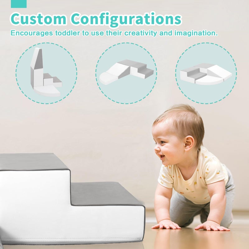 TODIBY Foam Blocks Climbing for Kids: Toddler Toys for Indoor and Outdoor Fun - Soft PU Leather Play Structure for Crawling and Sliding - Ideal for Playhouse and Play Gym Activities - Image 5