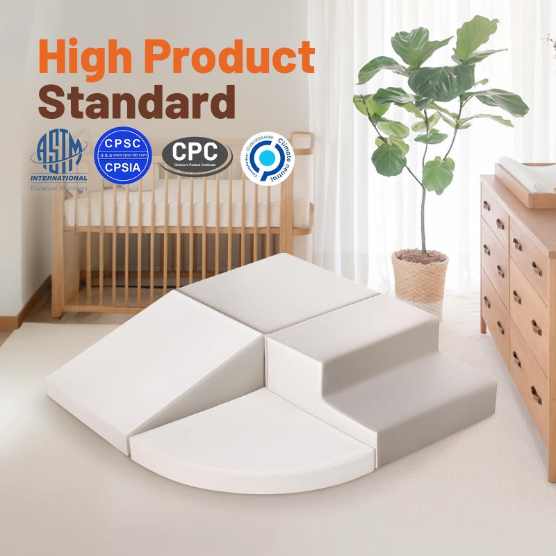 TODIBY Foam Blocks Climbing for Kids: Toddler Toys for Indoor and Outdoor Fun - Soft PU Leather Play Structure for Crawling and Sliding - Ideal for Playhouse and Play Gym Activities - Image 2