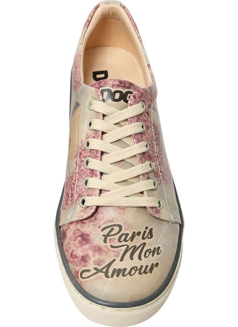 Dogo - Paris Mon Amour / Design Printed Vegan / Sneakers Women's Shoes - Image 1