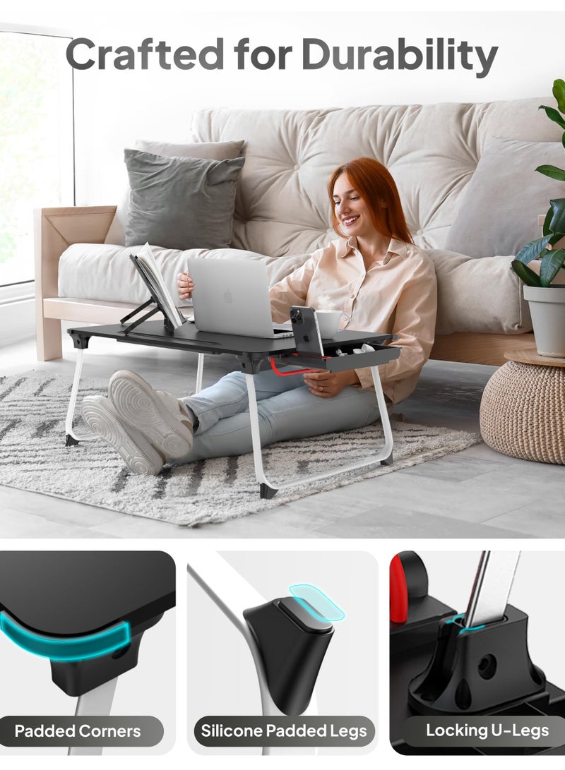 Green Tiger Table Plus - XXL Extra Large Lap Desk for Bed | Laptop Table, Portable Desk, Bed Laptop Desk, Bed Desk, Laptop, Bed Tray, Writing, Bed Table for Laptop | Floor Table, Floor Desk for Adults - Image 3