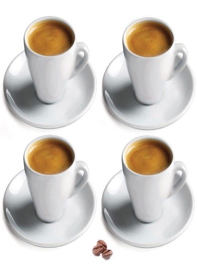 Cuisinox Cusinox White Porcelain Espresso Cup Sets for Espresso Coffee, 2 Oz - Image 1