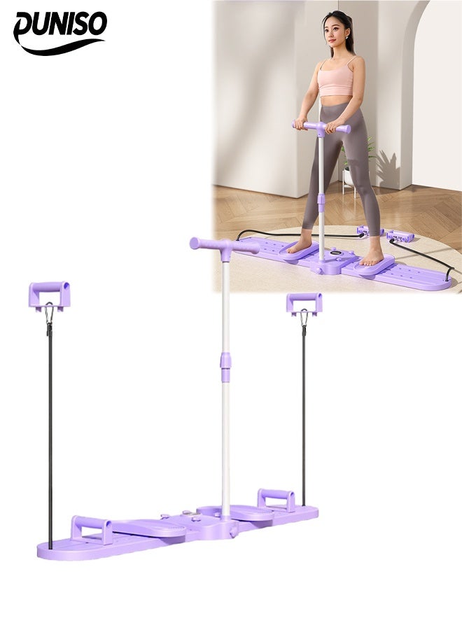 DUNISO Ski Exercise Machine with Handrail，Foldable Leg Exercise Equipment，Thigh Master Thigh Exerciser，Silent and Anti Slip, Strong Load-Bearing Capacity，for Leg Pelvic Floor Muscle - Image 1