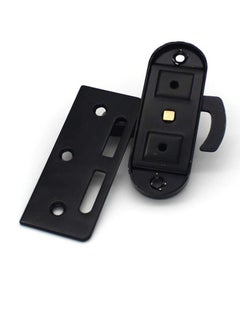 KASTWAVE Anti Theft Sliding Door Latch, Sliding Steel Barn Door, Door Buckle Door Bolt with 90 Degree Latch (Black)  - Image 2