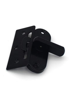 KASTWAVE Anti Theft Sliding Door Latch, Sliding Steel Barn Door, Door Buckle Door Bolt with 90 Degree Latch (Black)  - Image 4