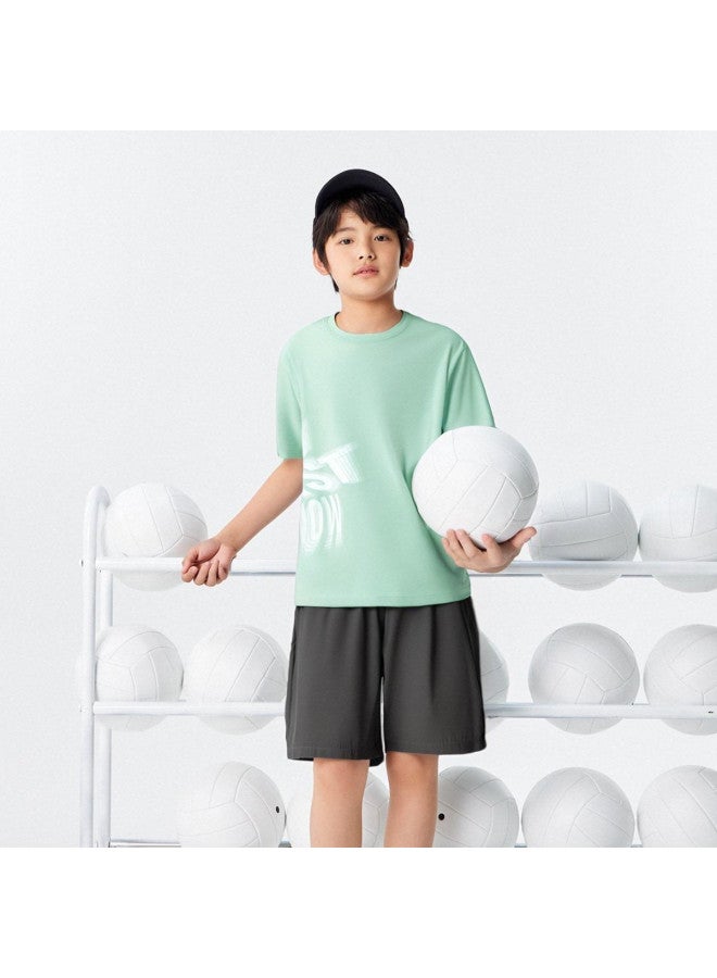 Balabala Quick-dry Cool Kids Tennis Outfit Boys' Sportswear Set Summer Short Sleeve Shorts Breathable Comfort For Big Kids - Image 4