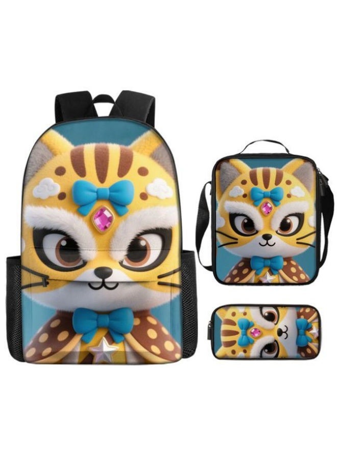 Bright Li Fire Fashion is unlimited! Cartoon bag three-piece set, suitable for a variety of scenes for students and teenagers (available for students, children, friends on outings, mountain climbing, schooling, etc.) - 51 - Image 5