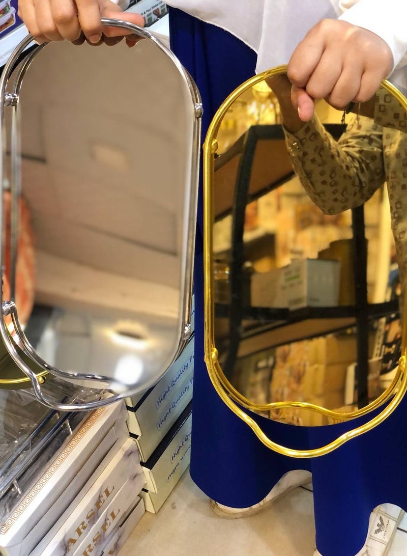 طقم صوانى تقديم مرايا بيضاوي  بألوان جميله و مختلفه غير قابل للصدأ شيك جدا في التقديم لمعان مرايا  الطقم قطعتين بأحجام تناسب كافه أحتياجاتك طقم صواني تقديم استيل مرايه علي المغناطيس - Image 4