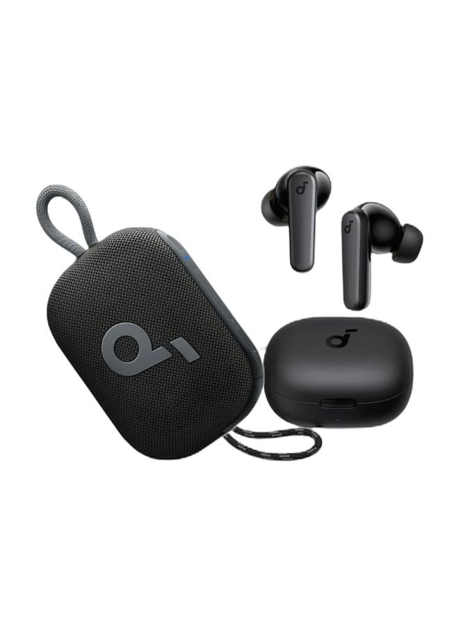Soundcore by Anker P20i True Wireless Earbuds & Select 4 Go Portable Bluetooth Speaker Bundle, Bluetooth 5.3, 10mm Drivers for Big Bass, 30H + 20H Playtime, IPX5 & IP67 Waterproof, AI Clear Calls, Custom EQ, Ideal for Home & Outdoor Use
