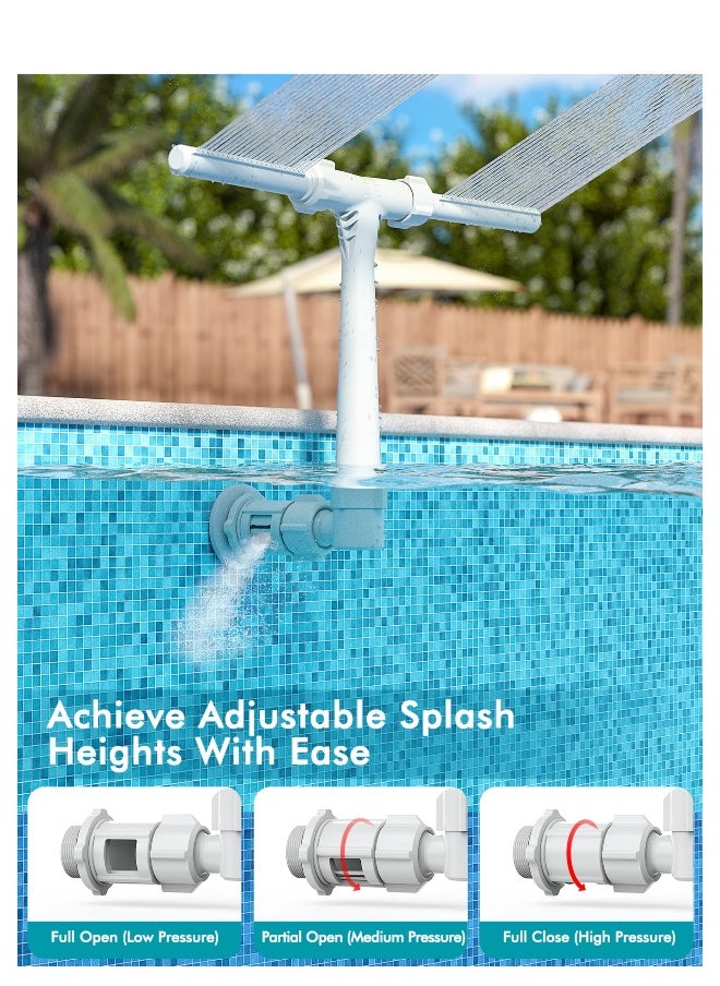 Generic Adjustable Dual Spray Pool Fountain for Above Ground/Inground Pools - 2-in-1 Waterfall Sprinkler for Cooling & Relaxation, Perfect Swimming Pool Spa Accessory.  - Image 4