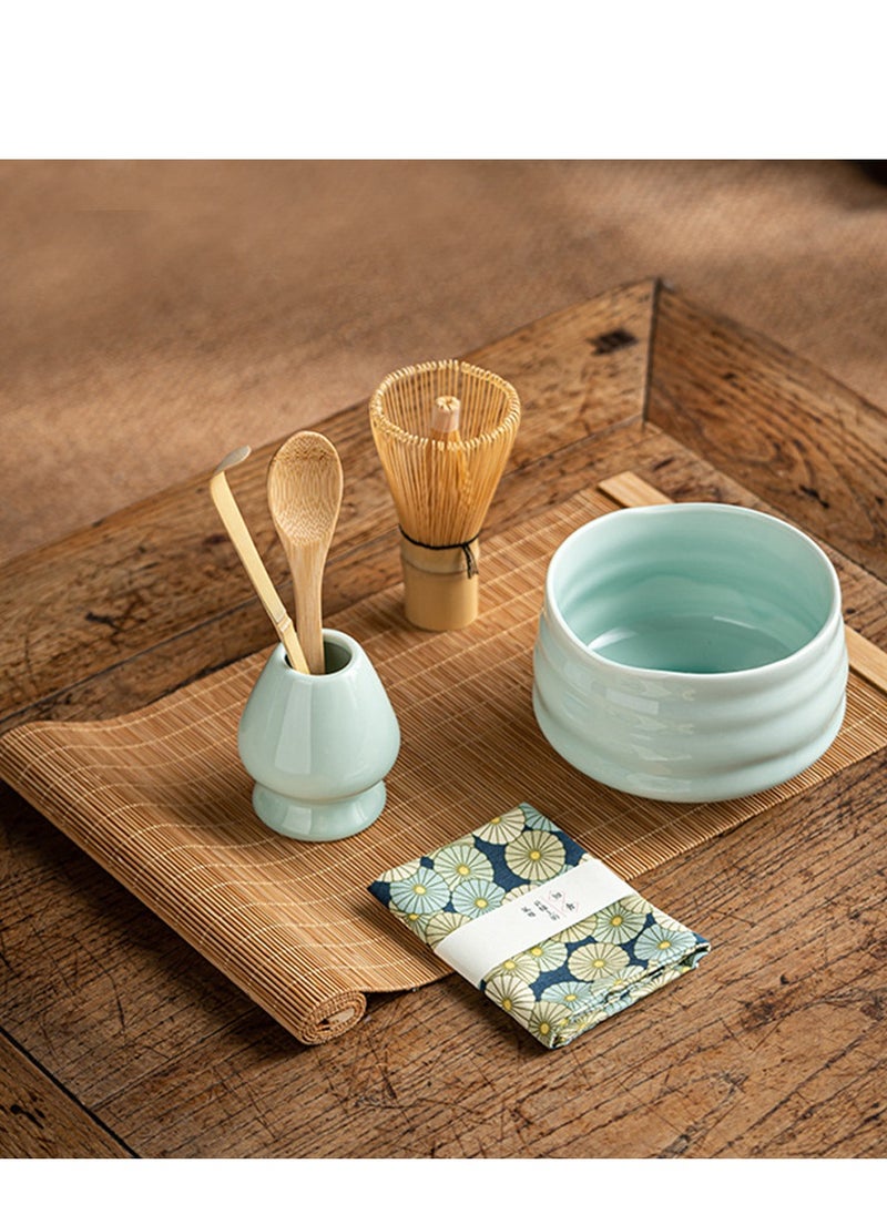 Al Aoyama 5-Pcs Matcha Kit Set Whisk and Bowl with Spout & Measuring Spoon Japanese Tea Making Tools  - Image 5