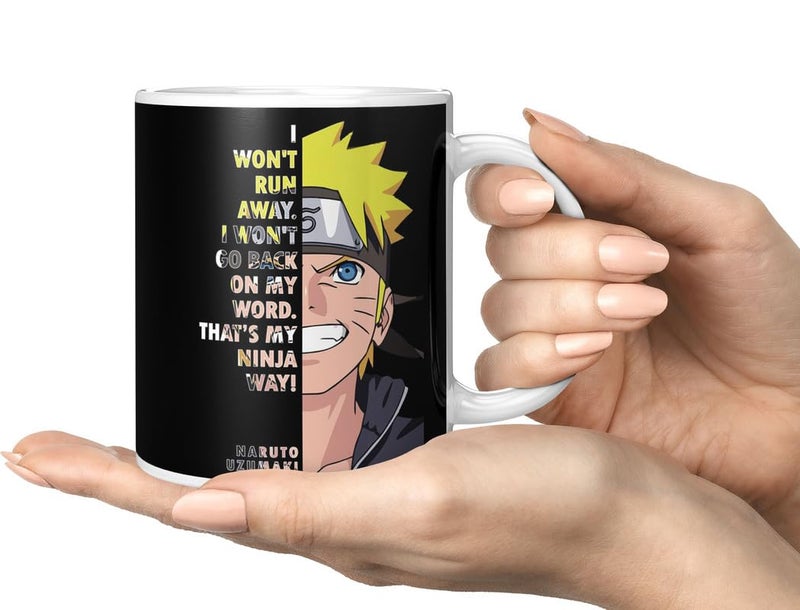 PrintingZone Compatible Print with Naruto Mug Itachi Kakashi Sasuke Printed Cup Microwave Safe Ceramic Coffee Mug 350ml Pack of 1NDM72 - Image 1