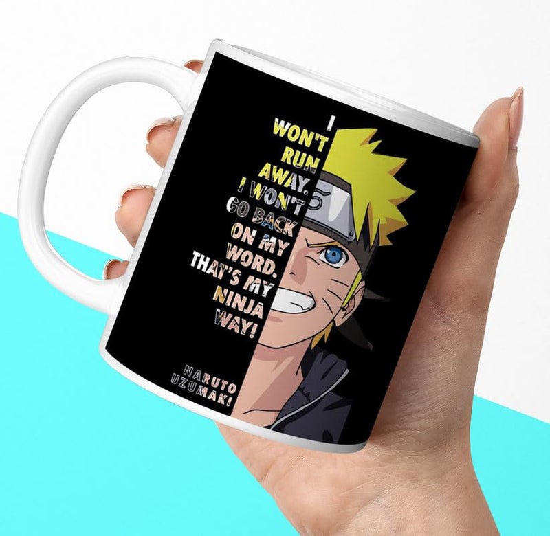 PrintingZone Compatible Print with Naruto Mug Itachi Kakashi Sasuke Printed Cup Microwave Safe Ceramic Coffee Mug 350ml Pack of 1NDM72 - Image 2