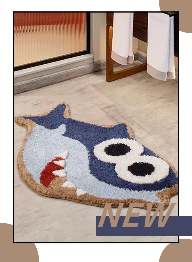 ViveLifDeco Shark Shaped Design Bathroom mat,Showroom Bathmat,Non-Slip Bath Rugs,Play Carpet Area Rug,Photography Props,Shark Indoor Mat,Kids Area Mat,Kids' Room Decor  - Image 1