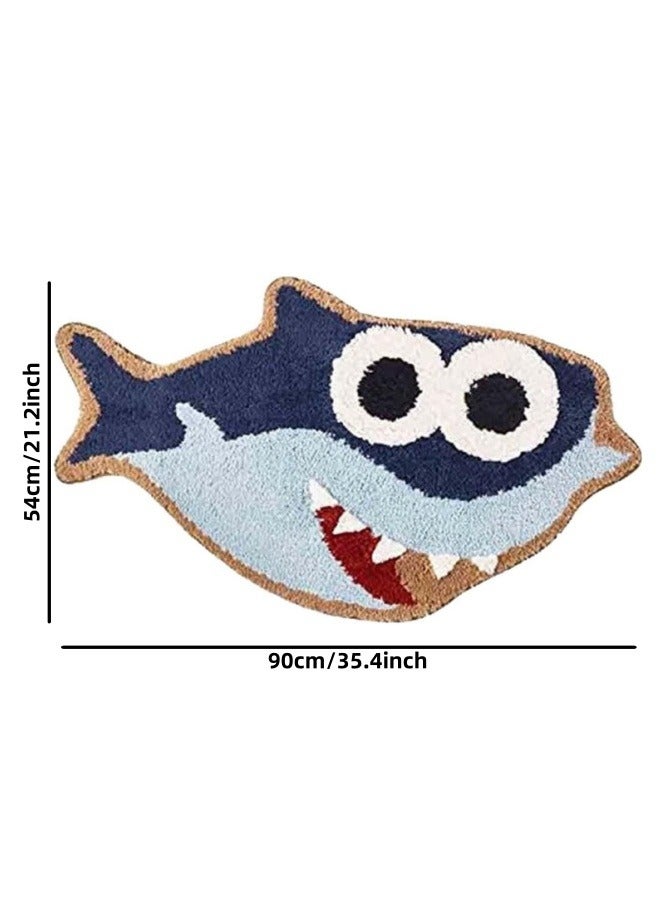 ViveLifDeco Shark Shaped Design Bathroom mat,Showroom Bathmat,Non-Slip Bath Rugs,Play Carpet Area Rug,Photography Props,Shark Indoor Mat,Kids Area Mat,Kids' Room Decor  - Image 2