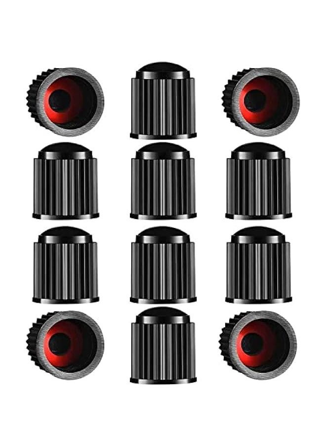Arabest The Upgraded Version has a Sealing Ring Tire Valve Stem Caps (12pcs Black)  - Image 1