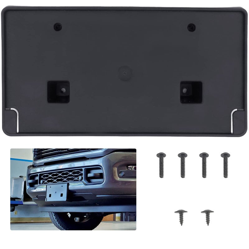 Front License Plate Bracket Compatible with Ram 2500 3500 4500 5500 20192025 Replaces 68362197AA Black