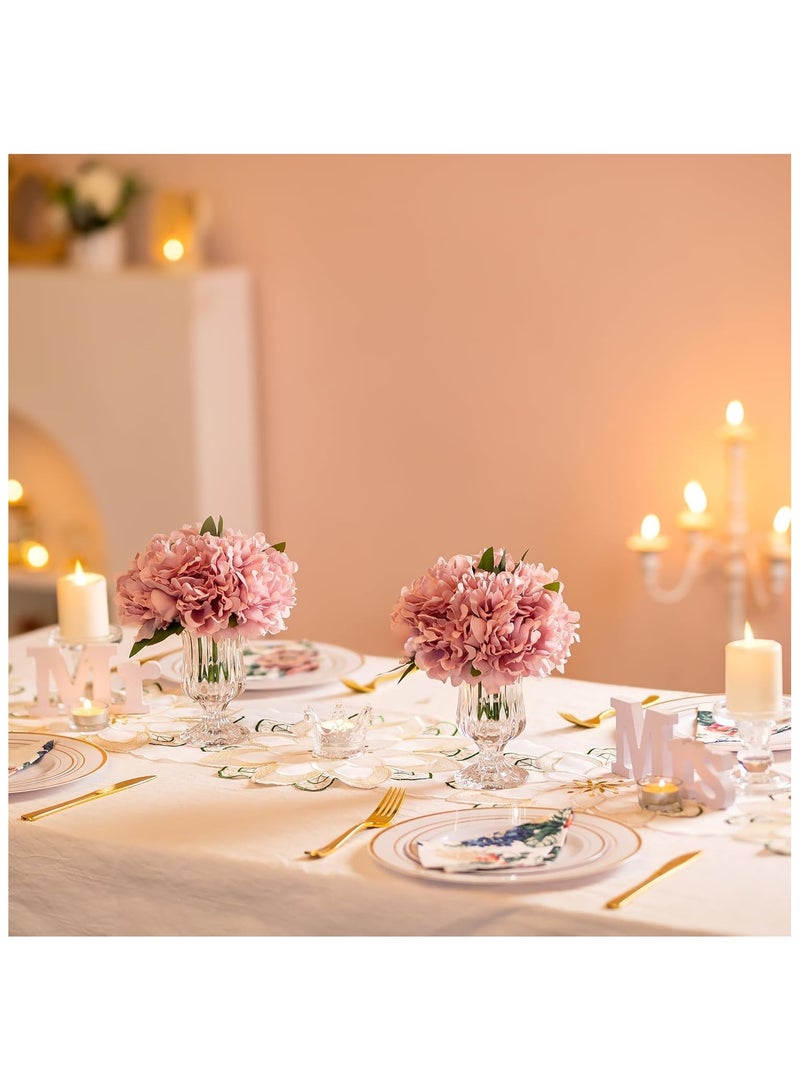 Home zone Set of 4 Small Pedestal Flower Vases Footed Urn for Flowers, Dining Table Decoration - Image 4