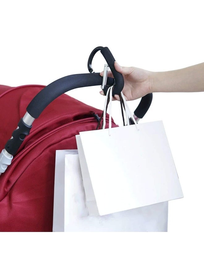 TGOOD Stroller Hooks-2pacs X-Large 16cm(6.3") of Multipurpose hook stroller-for mum shopping Bags,Baby Diaper Bags,Groceries,Clothing,Purse,Black. - Image 4