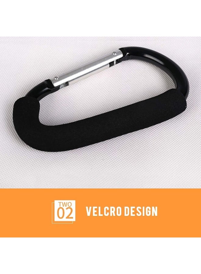 TGOOD Stroller Hooks-2pacs X-Large 16cm(6.3") of Multipurpose hook stroller-for mum shopping Bags,Baby Diaper Bags,Groceries,Clothing,Purse,Black. - Image 5